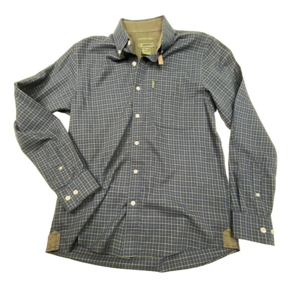 Ariat Mens Wrinkle-Free Plaid Shirt XS Blue Check 100% Cotton - Picture 3 of 12